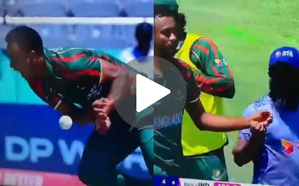 [Watch] Big Trouble! Shoriful Seemingly Breaks His Finger During IND vs BAN Warm-Up Game